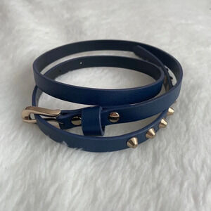 Navy ‎ studded belt